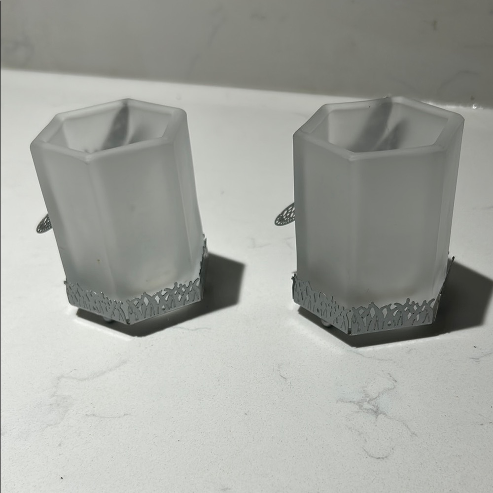 Frosted Glass Dragonfly Votive Candle Holders - Picture 3 of 5
